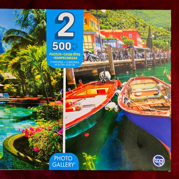 Mauritius Island | Lake Garda, two 500 piece puzzles, Sure-Lox - Picture 3 of 6